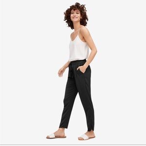 The Reset R Label weekend pant tie waist elastic trousers joggers black small